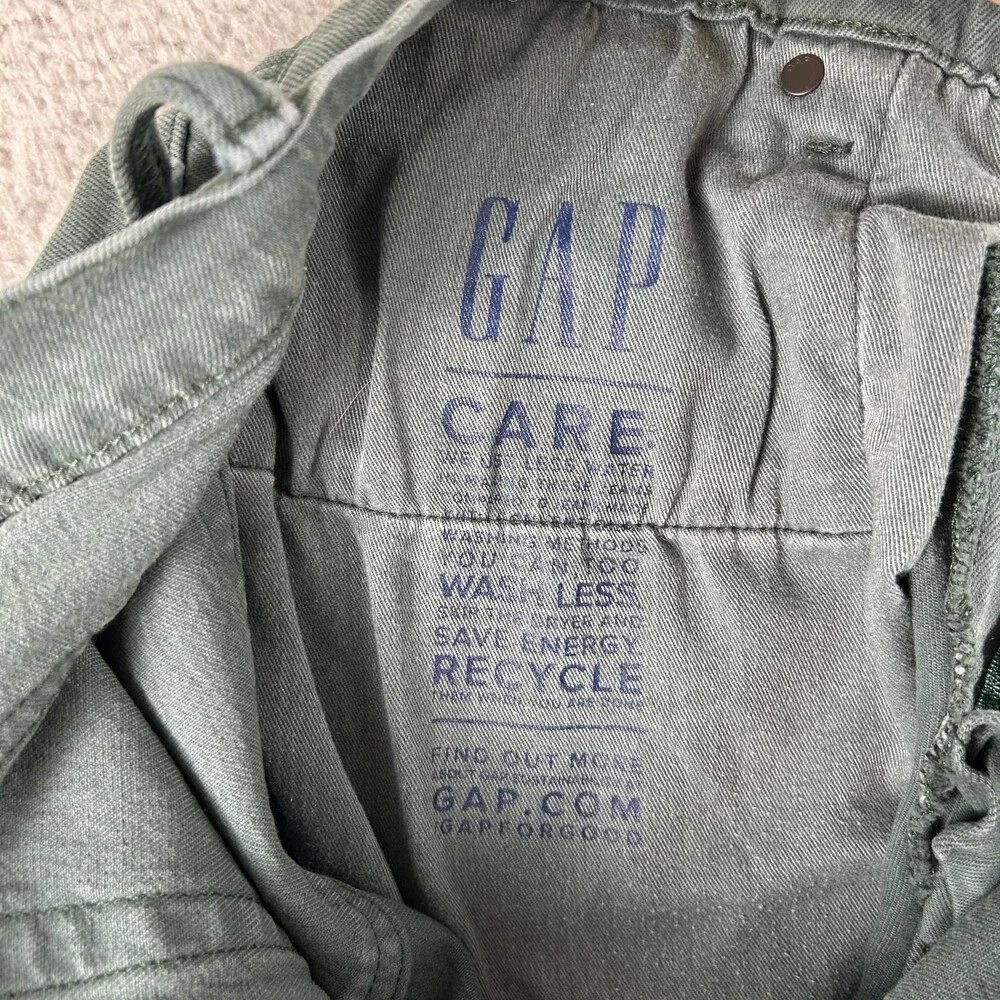Gap GapFlex Straight Jeans Mens 33x30 Medium Wash Green Denim Stretch Zip Fly